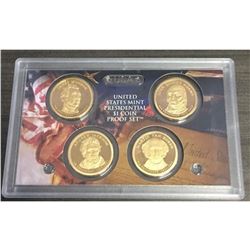 2008 S Presidential Dollar $1 Proof 4 Coin Set United States Mint