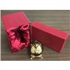 Image 2 : Royal Designed Enameled Semi Precious Stone Owl Trinket / Ring Box On Stand