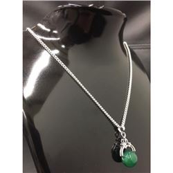 Sterling Silver 925 Necklace With Jade Pendant