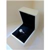 Image 2 : Elegant Ladies 925 Silver Marked 2 Carat Main Stone CZ Diamond Ring