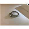 Image 3 : Elegant Ladies 925 Silver Marked 2 Carat Main Stone CZ Diamond Ring