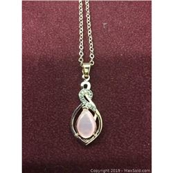 Elegant Ladies Rose Gold Tone Rhinestones Necklace