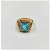 Image 2 : Elegant Ladies 1/2 Carat Ocean Blue Citrine With 10K Gold Ring Mount