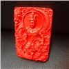 Image 1 : Natural Red Cinnabar Chinese Dragon Carved Pendant