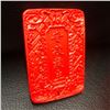 Image 3 : Natural Red Cinnabar Chinese Dragon Carved Pendant