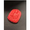 Image 1 : Asian Natural Red Cinnabar Resting Buddha Medallion