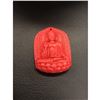 Image 2 : Asian Natural Red Cinnabar Resting Buddha Medallion