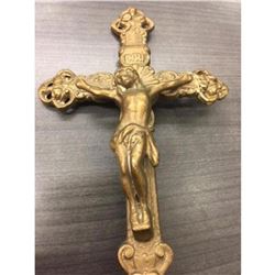 Antique Free Standing Guilt Crucifix