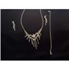 Image 1 : Czech Crystal Rhinestone Bridal Necklace Set