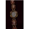 Image 2 : Elegant Ladies Gold Tone Quartz Watch with Unique Band