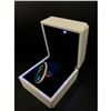 Image 1 : Ladies Rose Gold Ring With Mounted Green Semi-Precious Stone