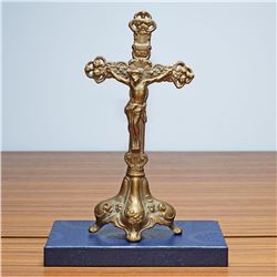 19th Century Antique Brass Crucifix