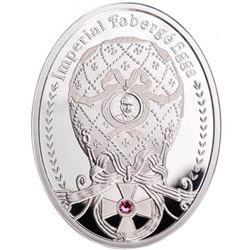 2012 Poland Mint "Order of St George" Imperial Faberge Egg - Proof Silver Coin w/ Swarovski Crystals