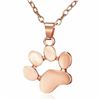 Image 1 : Rose Gold Tone Dog Paw Pendant Accompanied With Chain