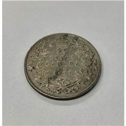 1907 Canadian 25 Cent Coin