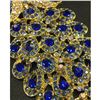 Image 3 : Large Royal Blue Jewel Peacock Broach