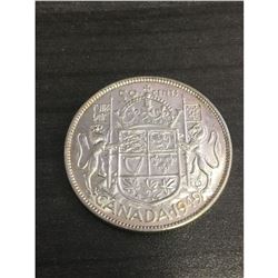 Rare 1949 MS-63 Canadian 50 Cent George V Coin
