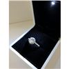 Image 2 : Elegant Ladies 925 Silver Marked 2 Carat Main Stone CZ Diamond Ring
