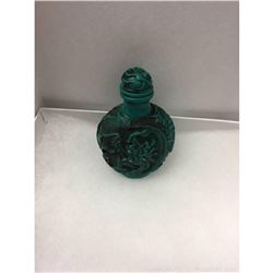 Asian Green Dragon Carved Snuff Bottle