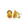 Image 1 : Genuine 13 ctw Citrine Earrings 14KT Yellow Gold - REF-57K3V