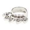 Image 1 : 0.11 CTW Diamond Ring 14K White Gold - REF-53N3Y