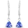 Image 1 : 1.18 ctw Tanzanite Earrings 14K White Gold - REF-29F8W