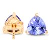 Image 3 : 1.50 ctw Tanzanite Earrings 14K Yellow Gold - REF-41A4M