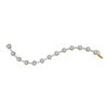 Image 1 : Diamond Tennis Flower Cluster Bracelet 3-1/2 Cttw 14kt Yellow Gold