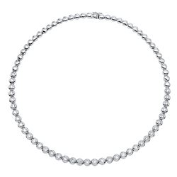 4.86 CTW Diamond Necklace 14K White Gold - REF-619Y4X