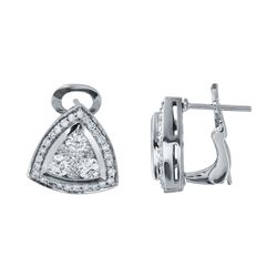 1.5 CTW Diamond Earrings 14K White Gold - REF-177F9N