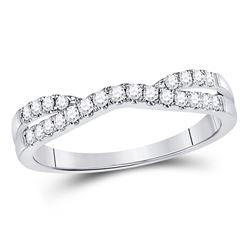 Diamond Ring Contour Enhancer Wedding Band 1/4 Cttw 14kt White Gold