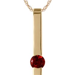 Genuine 0.25 ctw Garnet Necklace 14KT Yellow Gold - REF-25F4Z