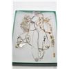 Image 1 : Tray lot of silver jewellery including six neck chains with pendants. two bracelets including one se