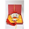 Image 1 : Koji pottery wall hanging with red tassels in presentation box