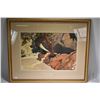 Image 1 : Gilt framed watercolour painting titled "Hospital Rock, Sequioa National Park" and pencil signed by 