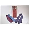 Image 1 : Five new men's silk ties including Pierre Cardin, FX by HY, ILS, purple paisley etc.