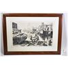 Image 1 : Three framed prints of pencil sketches originally done by American actor Lionel Barrymore (Drew's Gr