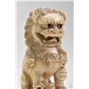 Image 2 : Antique ivory foo dog 6" in height including carved rosewood plinth