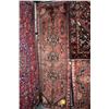 Image 1 : 100% handmade Iranian Hamden carpet runner, with triple medallion, soft red background, geometric pa