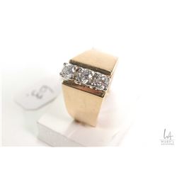 14kt-18kt yellow and white gold diamond ring set with .50ct of brilliant white diamonds. Retail repl