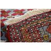 Image 3 : 100% handmade scatter rug in tones of red, blues, taupe etc. 38" X 19"