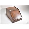 Image 2 : Antique Oak stationary box with leather holder and single drawer