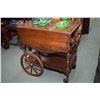Image 1 : Vintage Gibbard solid walnut three tier tea trolley with pull out drawer
