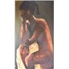 Image 2 : Framed acrylic on canvas nude painting signed by artist (?), 27 1/2 X 19 1/2"