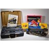 Image 1 : Meccano Erector Special Edition train construction set and a plastic box filled with miscellaneous M