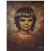 Image 2 : Frame giclee portrait of a small child by artist DePre, 15 3/4" X 11 1/2"