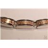 Image 1 : 10kt white gold bracelet set with rose gold Greek key designed links