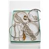 Image 1 : Selection of silver jewellery including 30" twisted rope chain, a 16" chain with a gemstone set thre