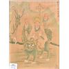 Image 2 : Two small framed Asian watercolour on paper paintings including gentleman riding a foo dog with his 