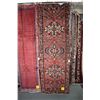 Image 1 : 100% handmade Iranian Hamden carpet runner with triple medallion, red background and overall floral 